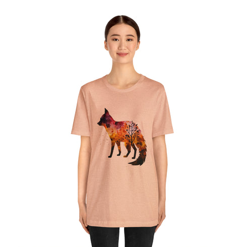 Autumn Fox Silhouette - Short Sleeve Tee